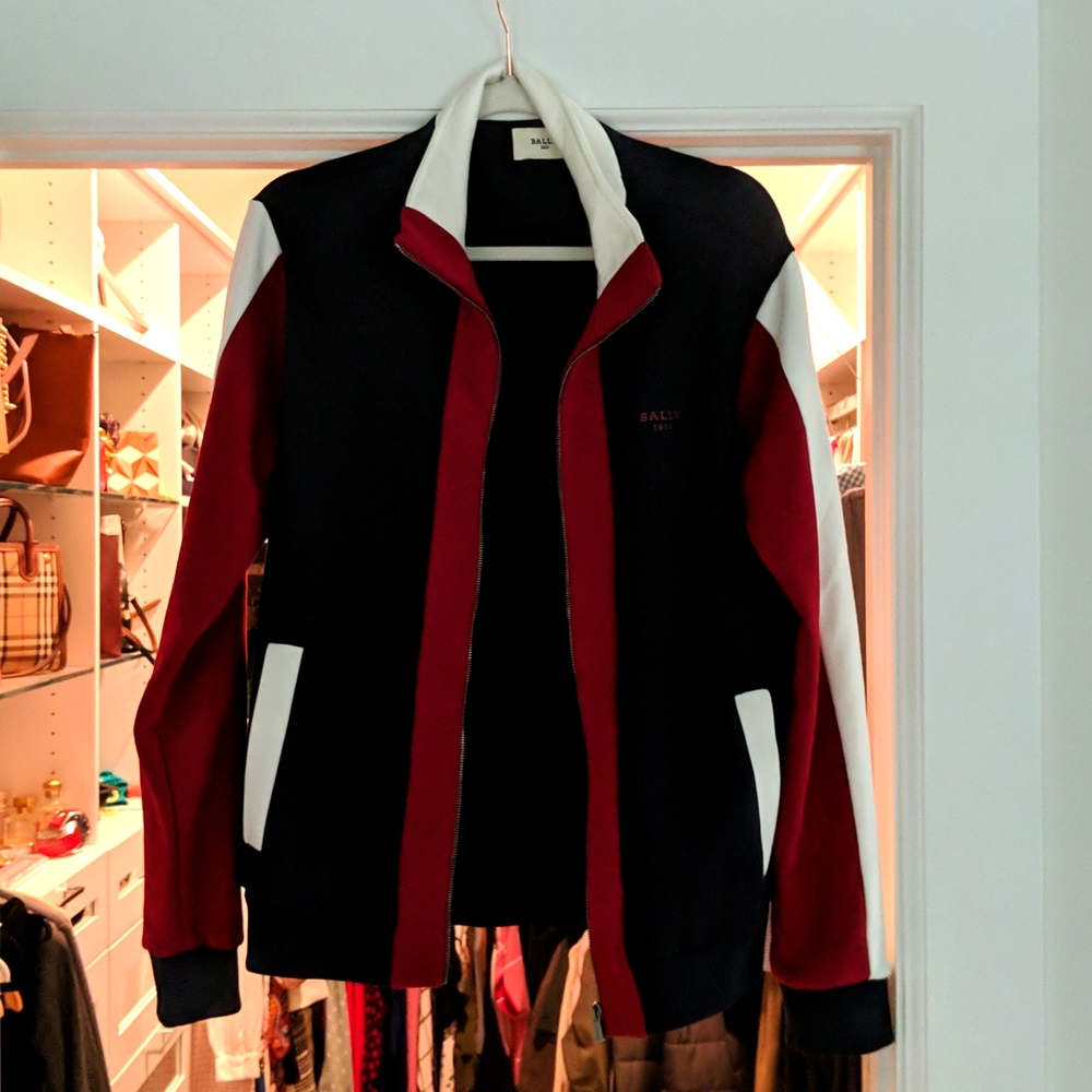 Bally block jacket with logo